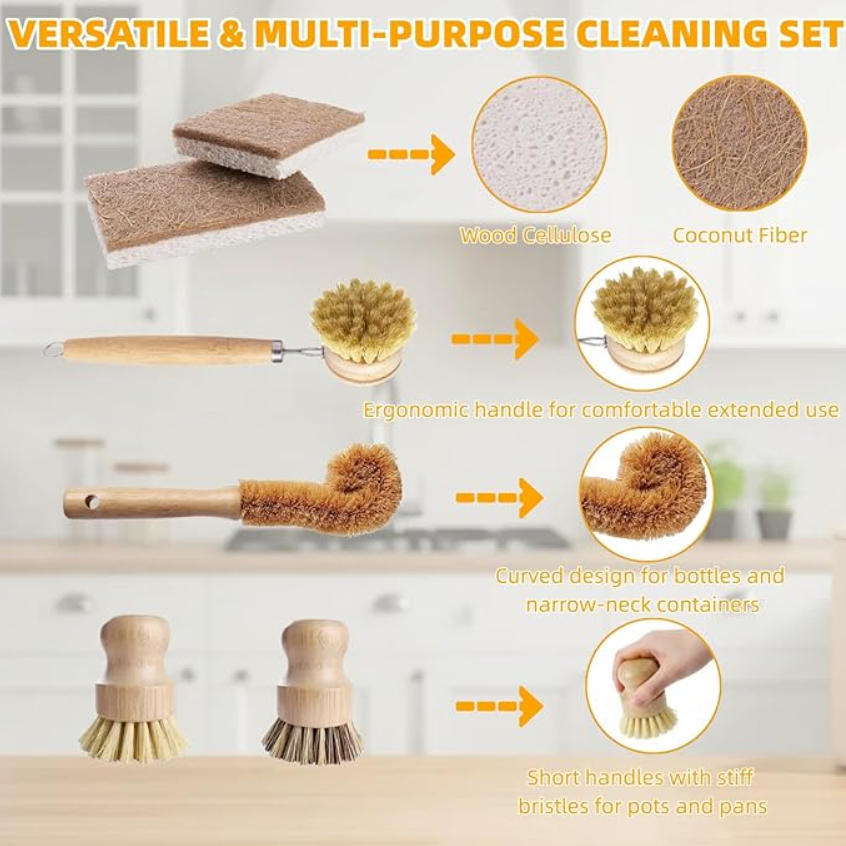 Ensemble de 6 brosses à vaisse - Substrate Coconut Fiber avis et prix